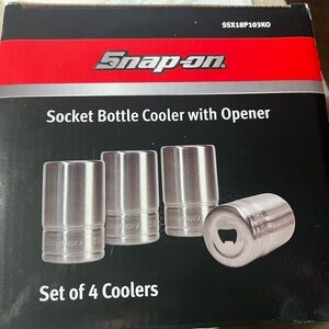 Snap-on Silver Socket Bottle Coolers with Opener